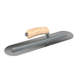 Bon Tool Carbon Steel Round End Finish Trowel - Camel Back Wood Handle by Bon Tool