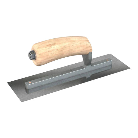 Bon Tool Carbon Steel Square End Finish Trowel - Camel Back Wood Handle by Bon Tool