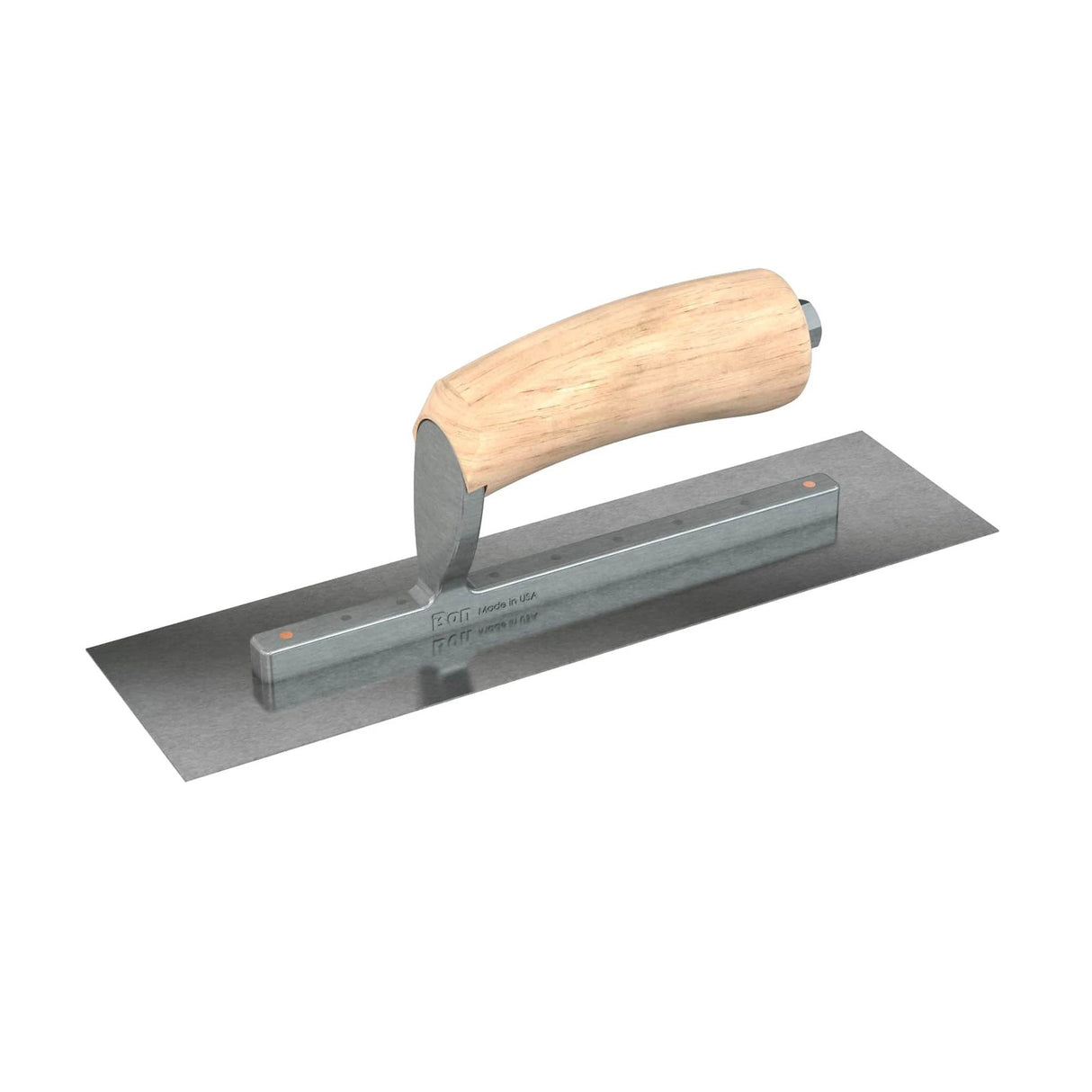 Bon Tool Carbon Steel Square End Finish Trowel - Camel Back Wood Handle by Bon Tool