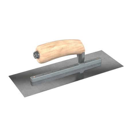 Bon Tool Carbon Steel Square End Finish Trowel - Camel Back Wood Handle by Bon Tool