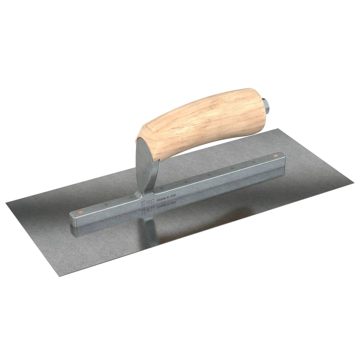 Bon Tool Carbon Steel Square End Finish Trowel - Camel Back Wood Handle by Bon Tool