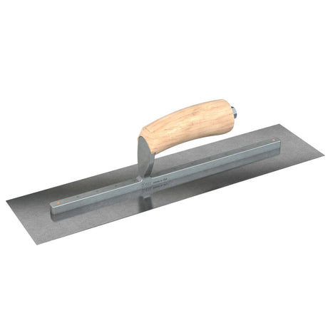 Bon Tool Carbon Steel Square End Finish Trowel - Camel Back Wood Handle by Bon Tool