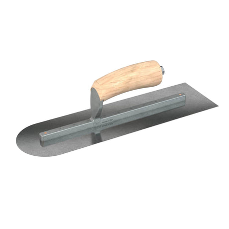 Bon Tool Carbon Steel Square/Round Trowel - Camel Back Wood Handle by Bon Tool
