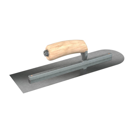 Bon Tool Carbon Steel Square/Round Trowel - Camel Back Wood Handle by Bon Tool