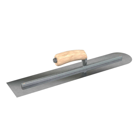 Bon Tool Carbon Steel Square/Round Trowel - Camel Back Wood Handle by Bon Tool