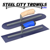 Bon Tool Ultra Flex Blue Steel Square End Finish Trowel - Camel Back Wood Handle by Bon Tool