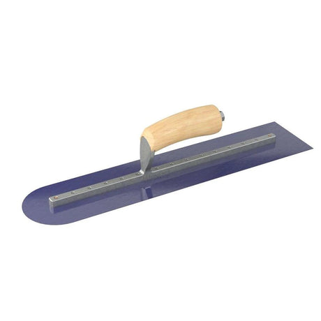 Bon Tool Blue Steel Square/Round Trowel - Camel Back Wood Handle by Bon Tool