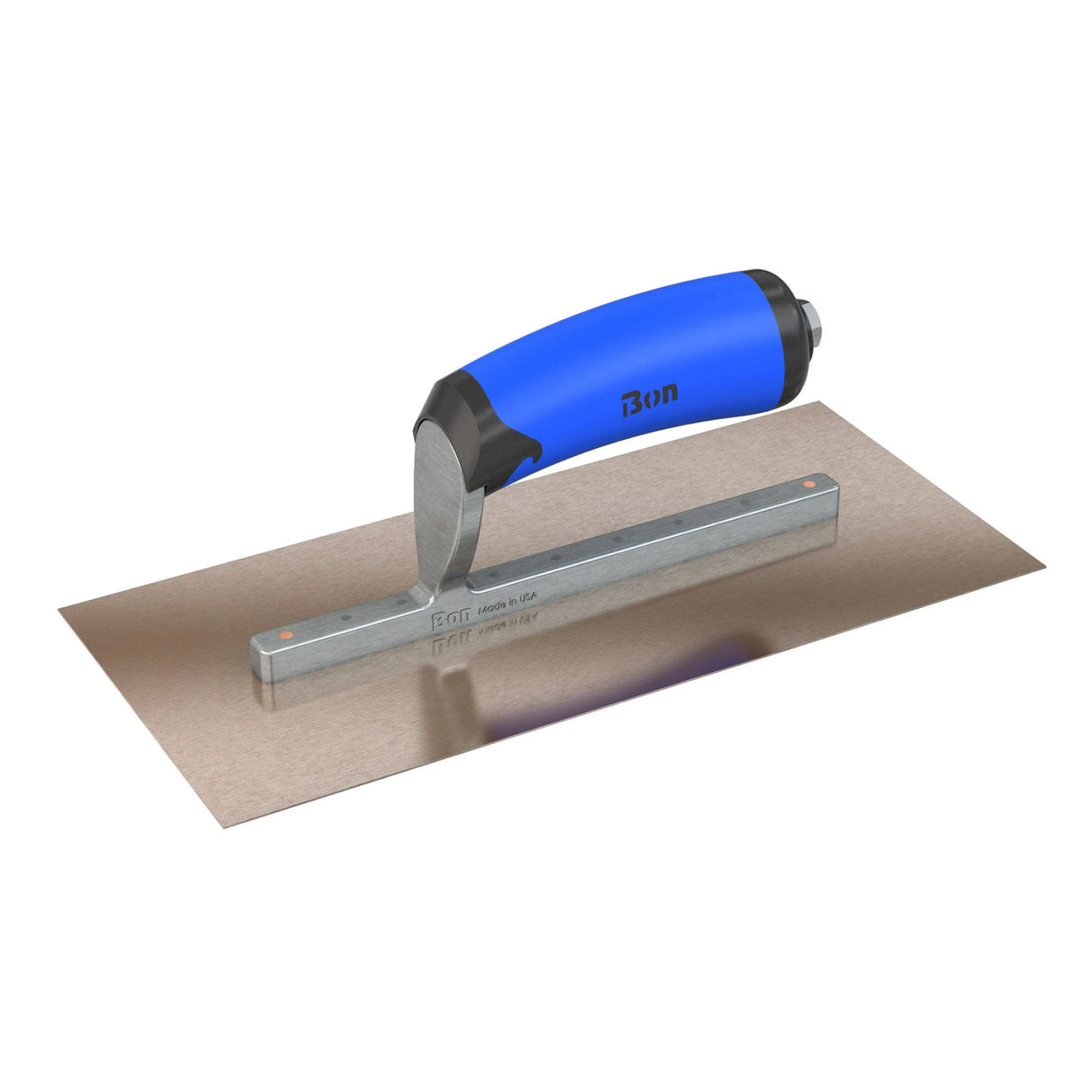 Bon Tool Golden Stainless Steel Square End Finish Trowel - Long Shank - Comfort Wave Handle by Bon Tool