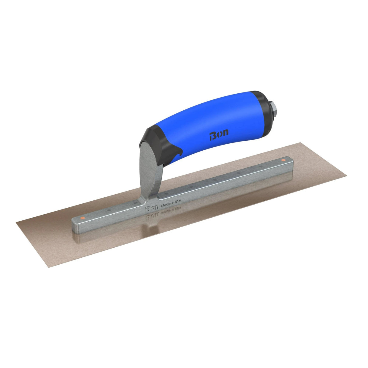 Bon Tool Golden Stainless Steel Square End Finish Trowel - Long Shank - Comfort Wave Handle by Bon Tool
