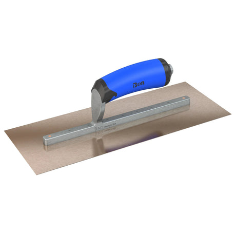 Bon Tool Golden Stainless Steel Square End Finish Trowel - Long Shank - Comfort Wave Handle by Bon Tool