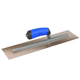 Bon Tool Golden Stainless Steel Square End Finish Trowel - Long Shank - Comfort Wave Handle by Bon Tool