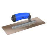 Bon Tool Golden Stainless Steel Square End Finish Trowel - Short Shank - Comfort Wave Handle by Bon Tool