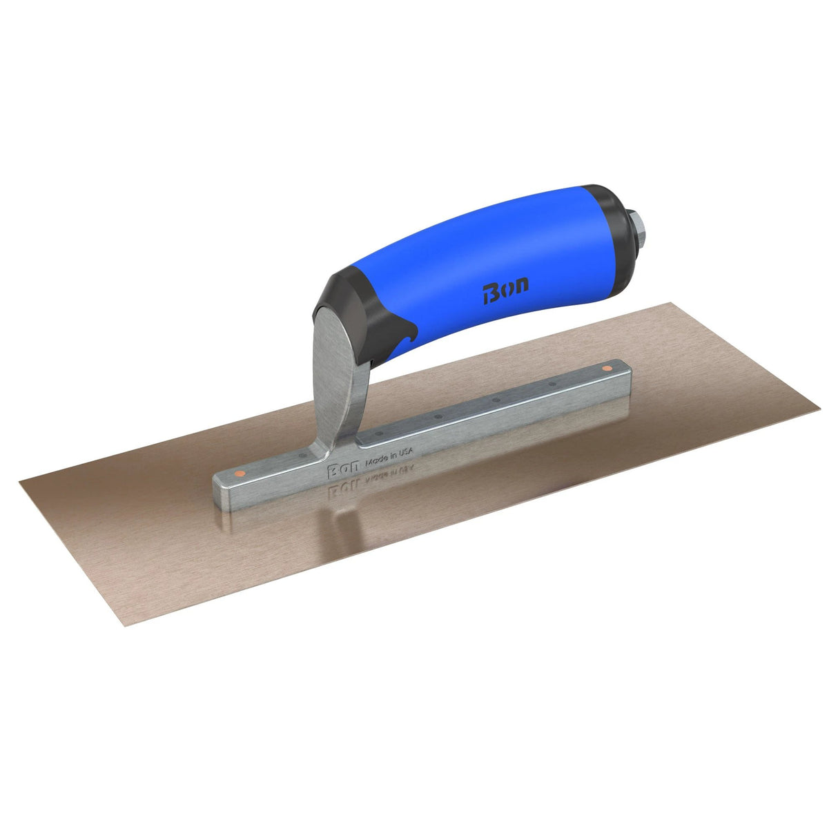 Bon Tool Golden Stainless Steel Square End Finish Trowel - Short Shank - Comfort Wave Handle by Bon Tool