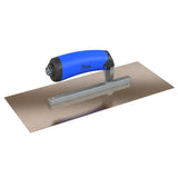 Bon Tool Golden Stainless Steel Square End Finish Trowel - Short Shank - Comfort Wave Handle by Bon Tool