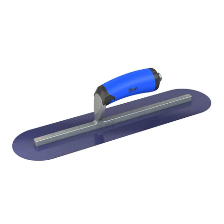 Bon Tool Blue Steel Round End Finish Trowel - Comfort Wave Handle by Bon Tool