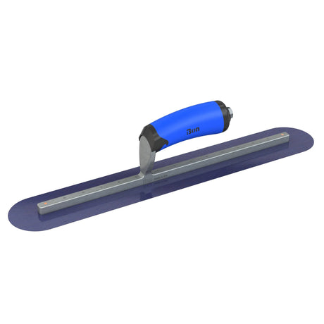 Bon Tool Blue Steel Round End Finish Trowel - Comfort Wave Handle by Bon Tool