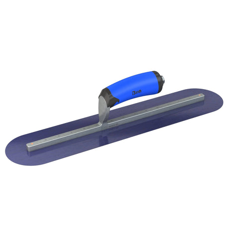 Bon Tool Blue Steel Round End Finish Trowel - Comfort Wave Handle by Bon Tool