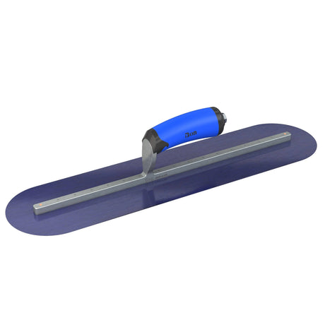 Bon Tool Blue Steel Round End Finish Trowel - Comfort Wave Handle by Bon Tool
