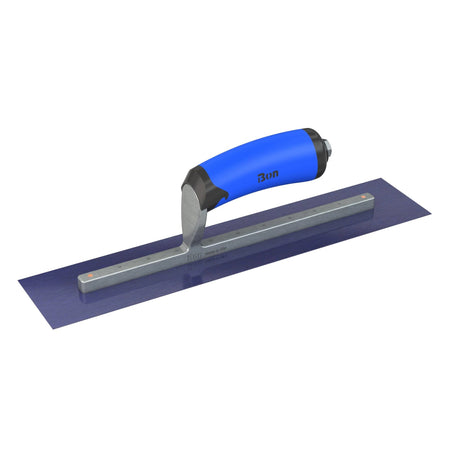 Bon Tool Blue Steel Square End Finish Trowel - Camel Back Wood Handle by Bon Tool