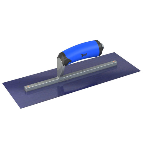 Bon Tool Blue Steel Square End Finish Trowel - Camel Back Wood Handle by Bon Tool