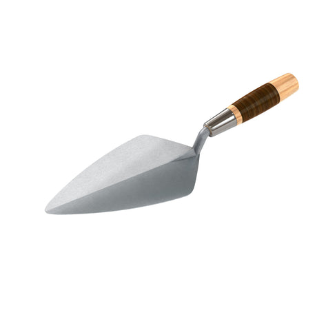 Bon Tool Narrow London Pro Carbon Steel Brick Trowel - Leather Handle