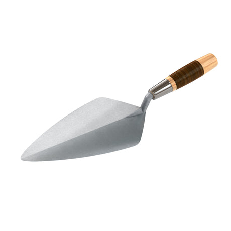 Bon Tool Narrow London Pro Carbon Steel Brick Trowel - Leather Handle