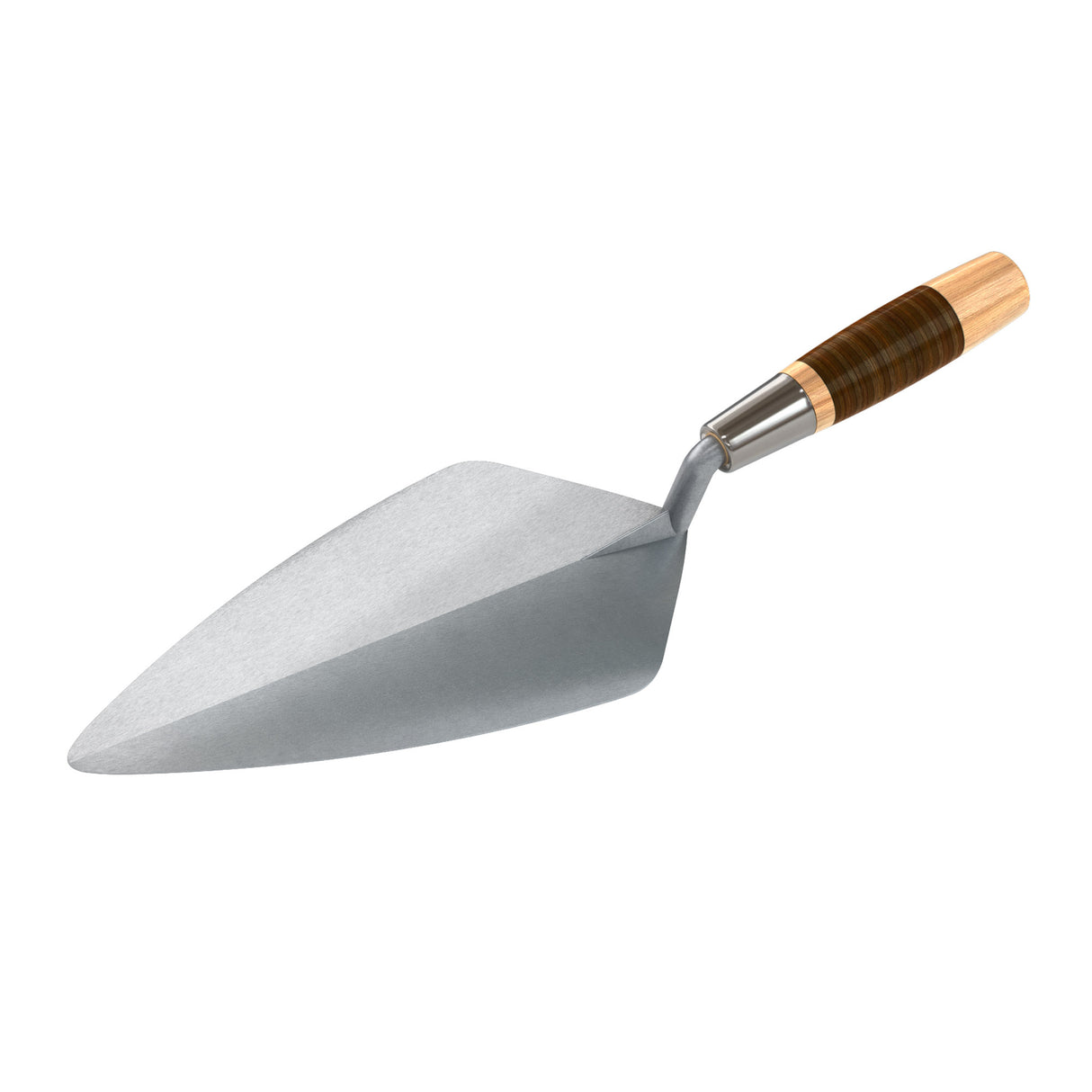 Bon Tool Narrow London Pro Carbon Steel Brick Trowel - Leather Handle