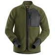 Snickers 8021 AllroundWork, Pile Full Zip Jacket - Khaki Green / Black by Snickers