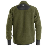 Snickers 8021 AllroundWork, Pile Full Zip Jacket - Khaki Green / Black by Snickers