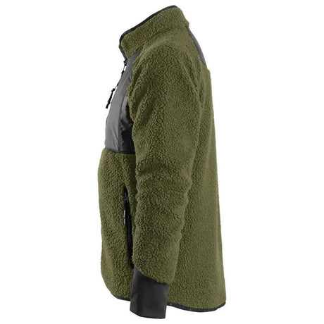 Snickers 8021 AllroundWork, Pile Full Zip Jacket - Khaki Green / Black by Snickers