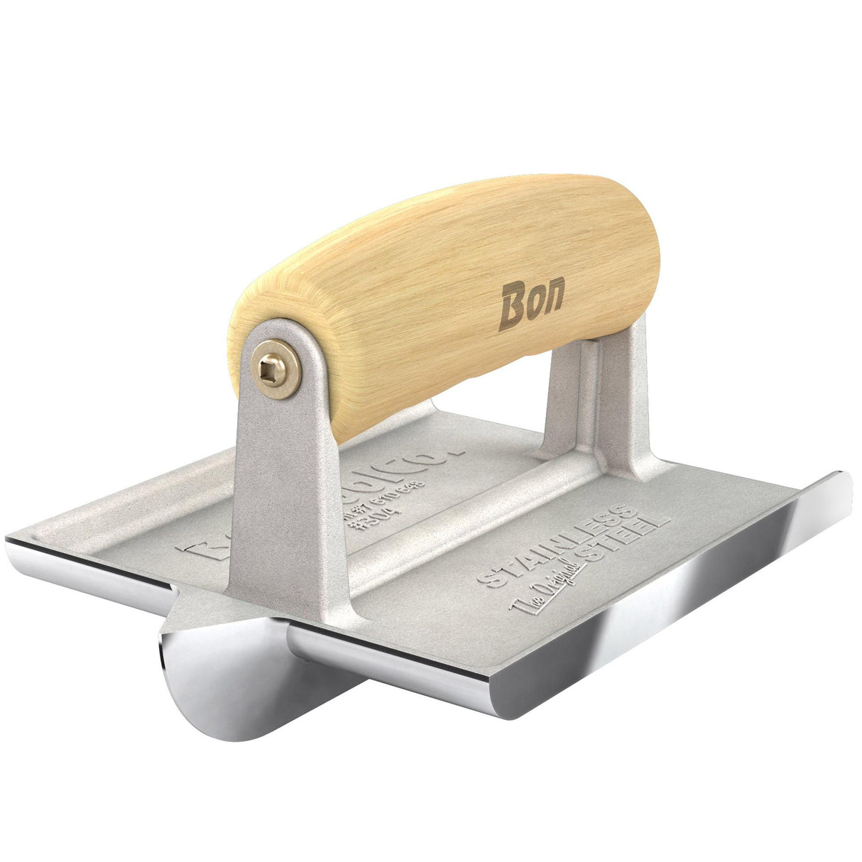Bon Tool Stainless Steel Concrete Bullet™ Groover - Wood Wave Handle by Bon Tool