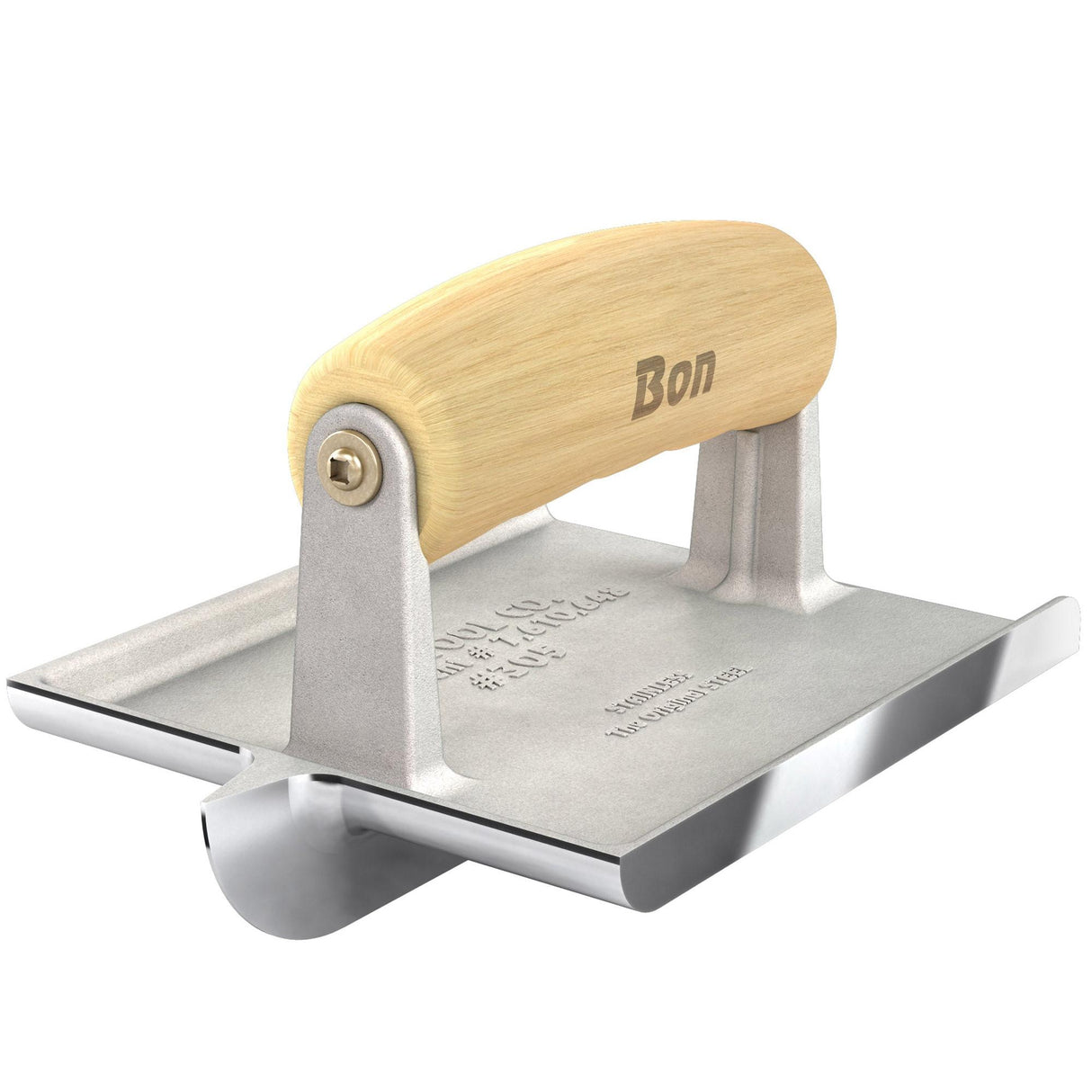 Bon Tool Stainless Steel Concrete Bullet™ Groover - Wood Wave Handle by Bon Tool