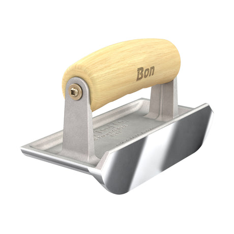 Bon Tool Stainless Steel Concrete Bullet™ Edger - Wood Wave Handle by Bon Tool