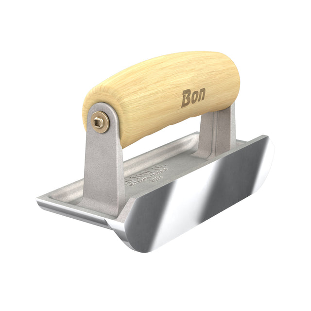 Bon Tool Stainless Steel Concrete Bullet™ Edger - Wood Wave Handle by Bon Tool