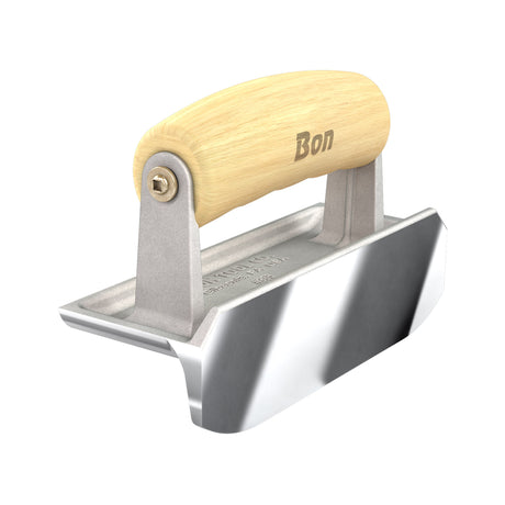 Bon Tool Stainless Steel Concrete Bullet™ Edger - Wood Wave Handle by Bon Tool