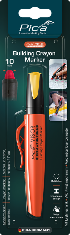 Pica VISOR Permanent Industrial Marker – Yellow