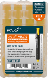 Pica VISOR Permanent Replacement Refills – Pack of 4 – Yellow