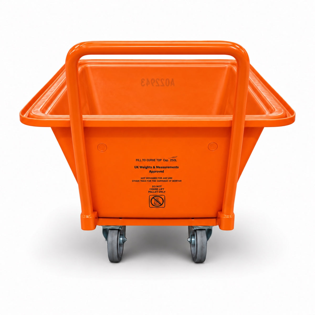 Rhinobuild RhinoTub Roll with handle - end view