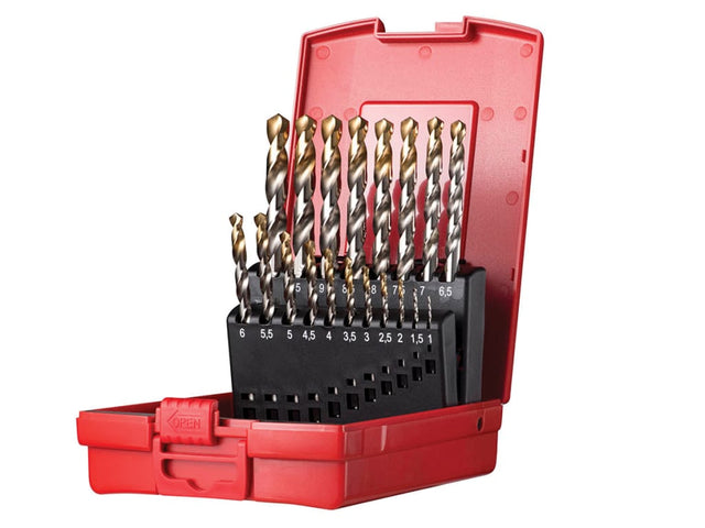Dormer HSS TiN drill set – 19 pieces – 1–10mm – main product image
