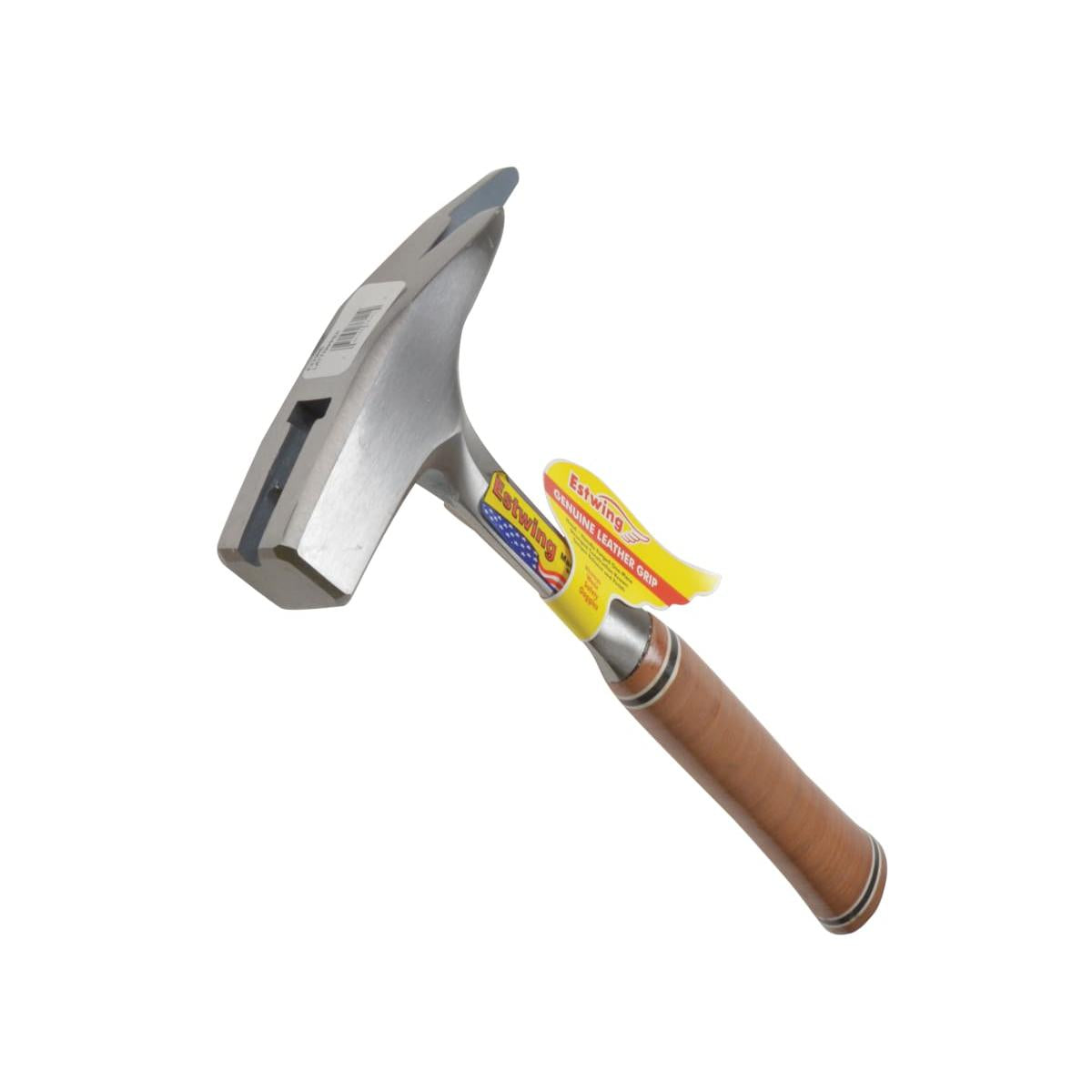 E239MS Roofer's Pick Hammer Leather Grip - Smooth Face
