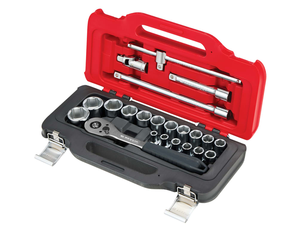 Facom TWIN BOX socket set – 22 pieces – 1/2in drive