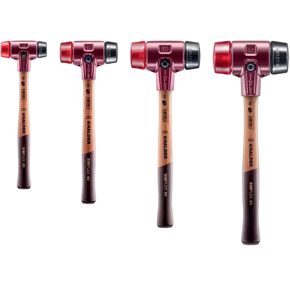 Halder Simplex soft-face mallet, cast iron housing - Rubber Composition / Plastic by Halder