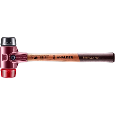 Halder Simplex soft-face mallet, cast iron housing - Rubber Composition / Plastic by Halder