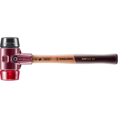 Halder Simplex soft-face mallet, cast iron housing - Rubber Composition / Plastic by Halder
