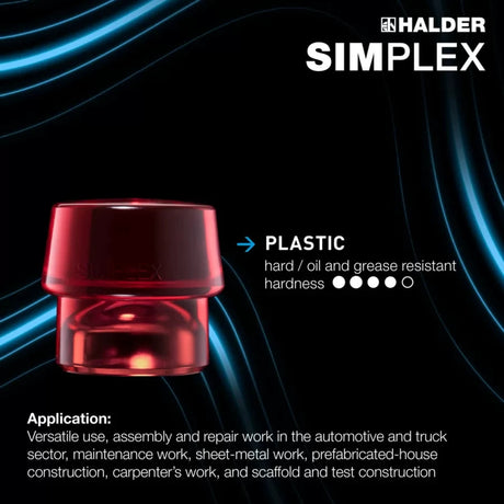Halder Simplex soft-face mallet, cast iron housing - Rubber Composition / Plastic by Halder