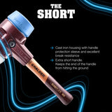 Halder Simplex soft-face mallet, cast iron housing - "Stand-Up" / Superplastic - Short Handle by Halder