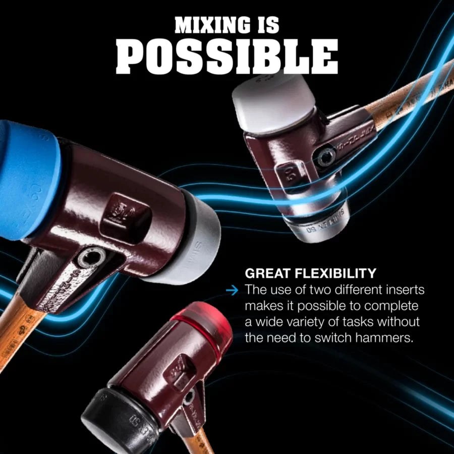 Halder Simplex soft-face mallet, cast iron housing - "Stand-Up" / Superplastic by Halder