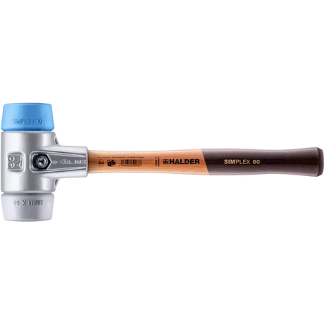Halder Simplex soft-face mallet, aluminium housing - TPE-soft / TPE-mid by Halder