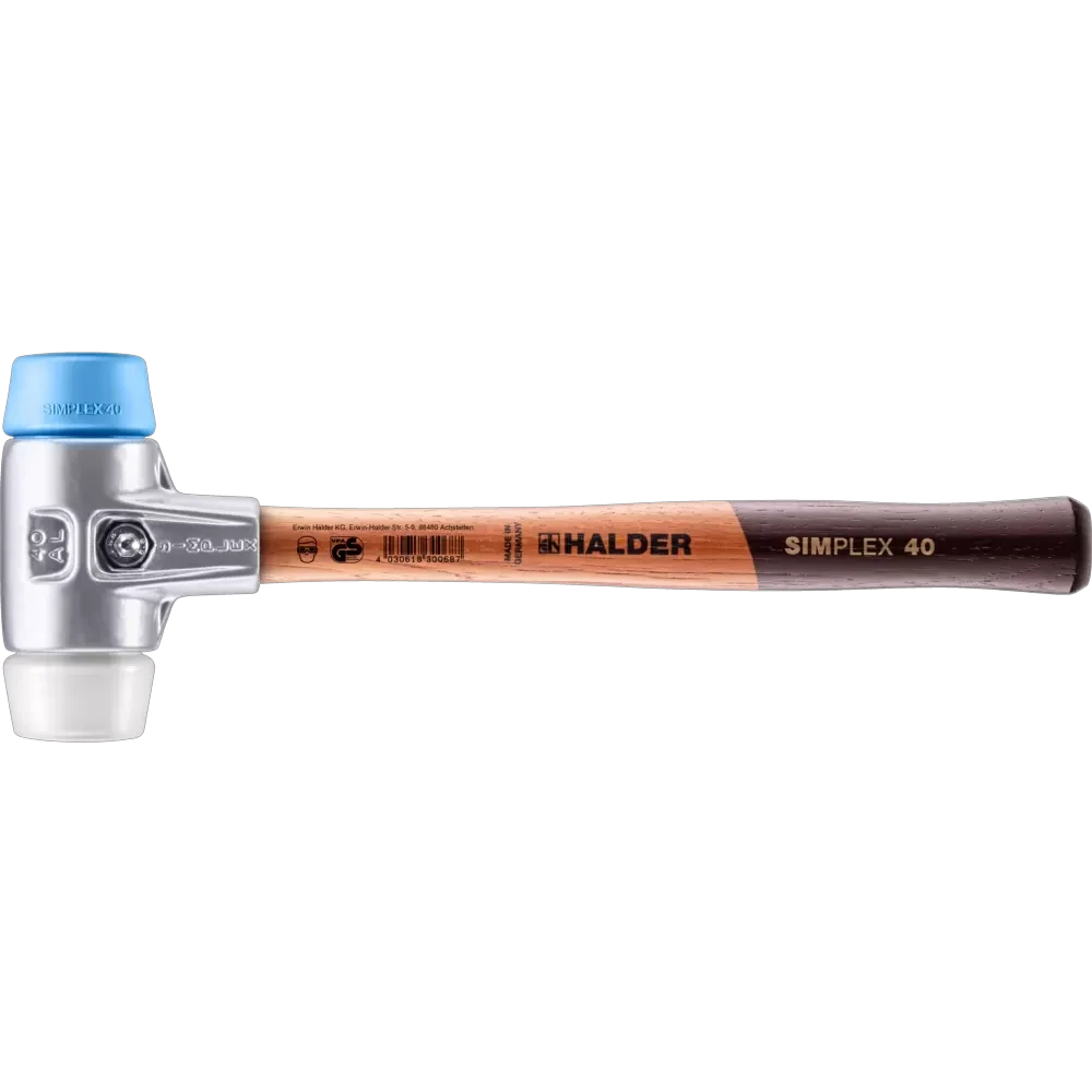 Halder Simplex soft-face mallet, aluminium housing - TPE-soft / Superplastic by Halder