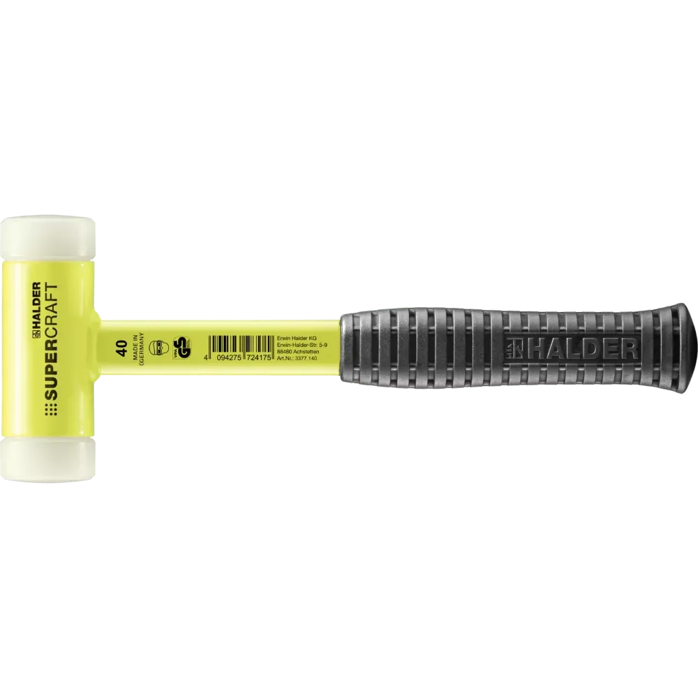Halder Supercraft soft-face mallet, steel tube handle by Halder